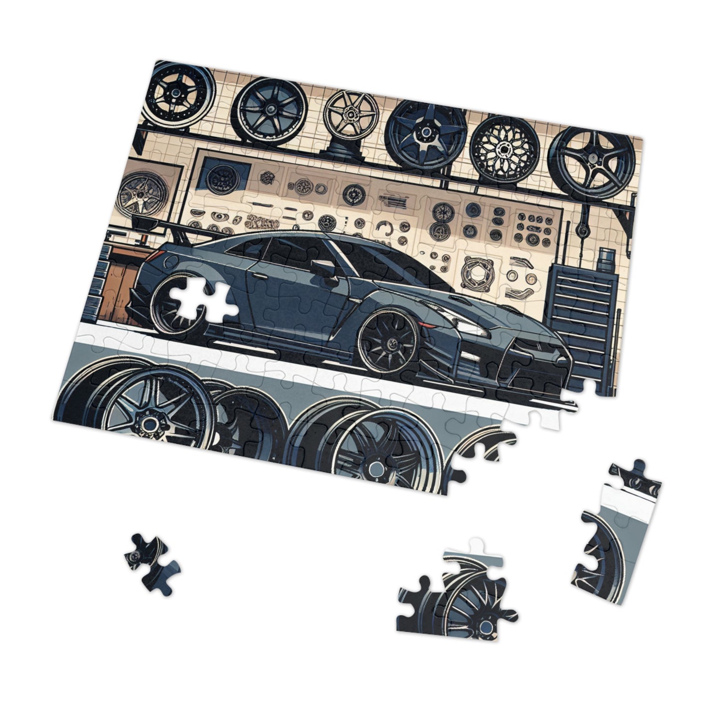 Automotive Enthusiast Jigsaw Puzzle with Tin - Perfect Gift for Car Lovers