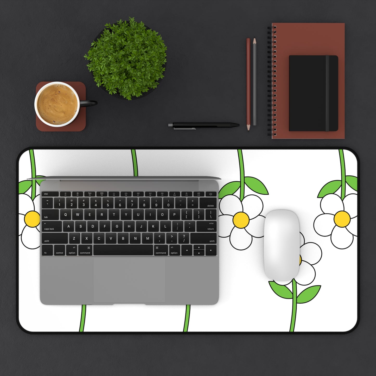 Floral Desk Mat for Home Office - Stylish & Functional Workspace Decor Mouse Pad