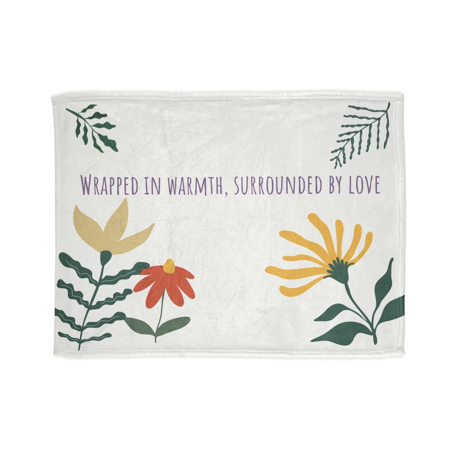 30" Wrapped in Warmth Floral Blanket - Cozy Polyester Throw for Love and Comfort