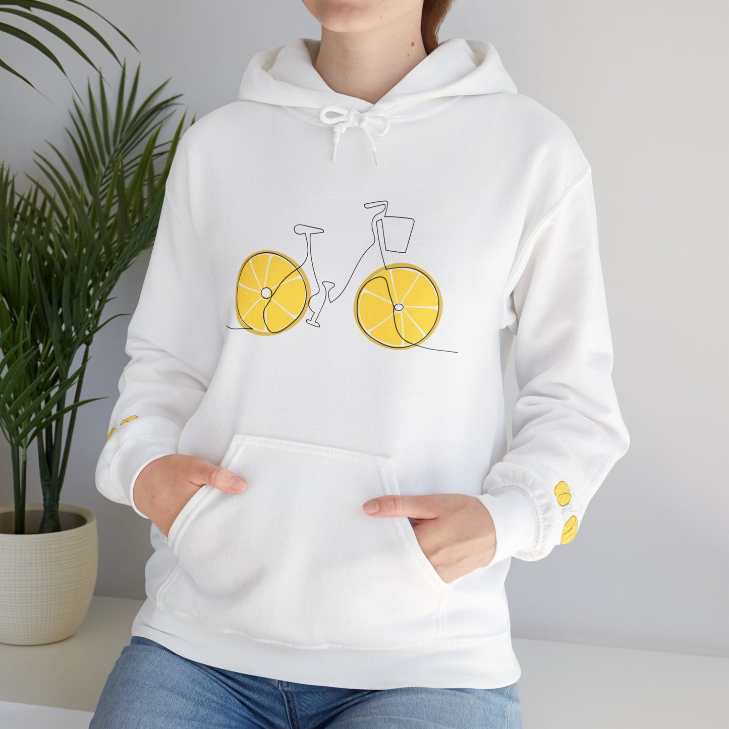 Lemon Bicycle Unisex Hoodie - Sweet and Refreshing Style for Summer Adventures