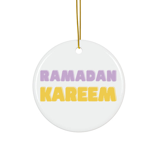 Ramadan Kareem Ceramic Ornament - Festive Home Decor for Celebrating Ramadan