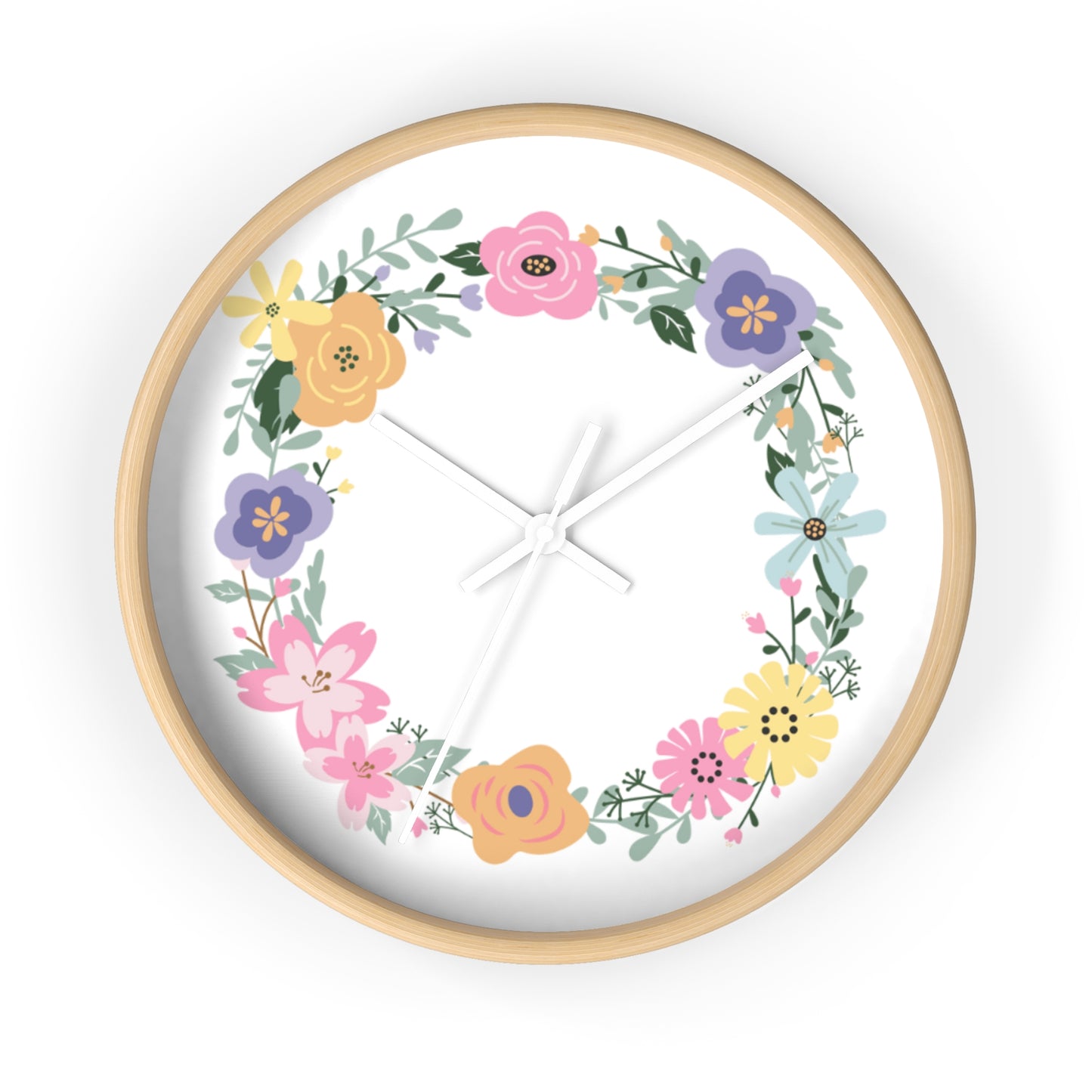 Floral Bloom Wall Clock - Feminine Decor for Home & Office