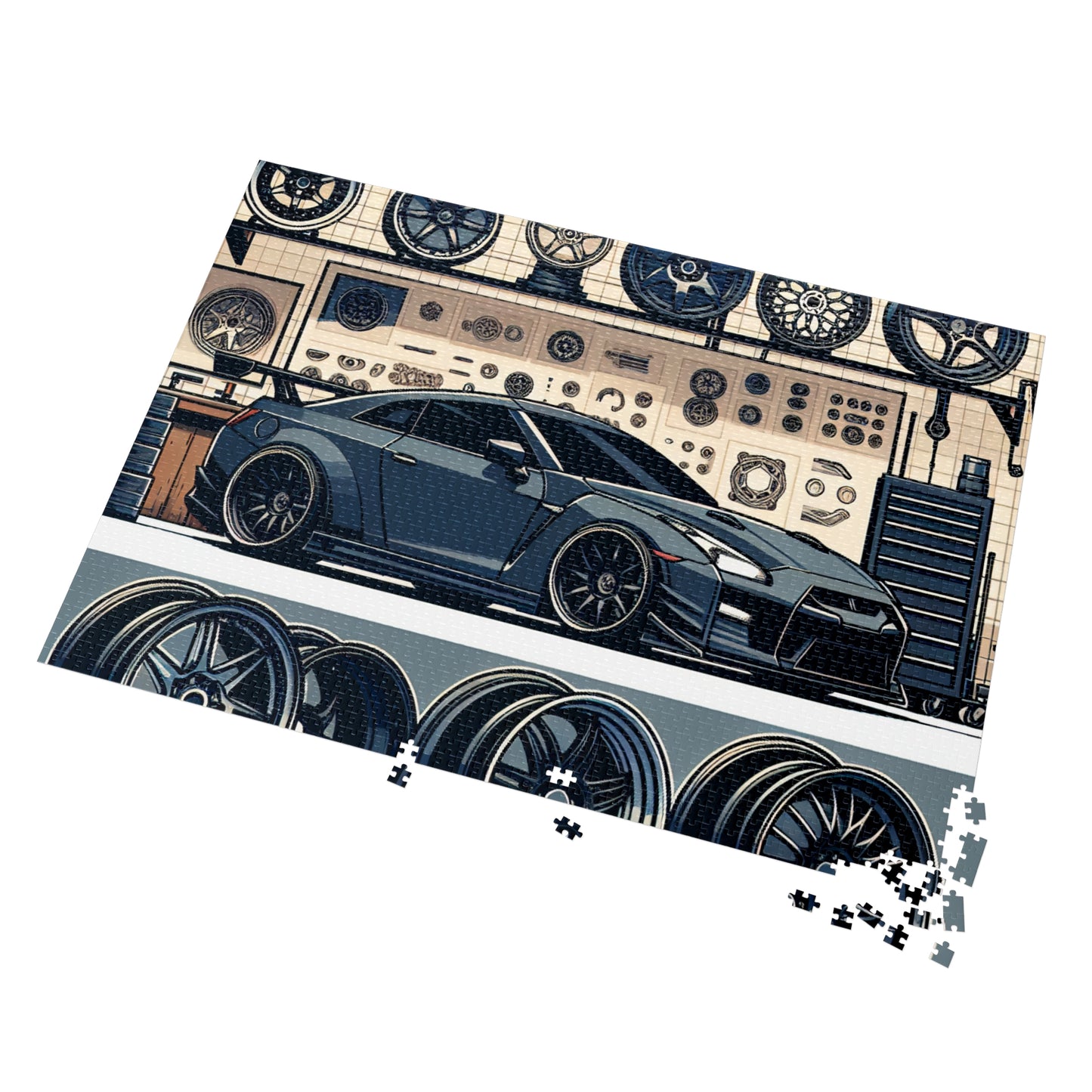 Automotive Enthusiast Jigsaw Puzzle with Tin - Perfect Gift for Car Lovers
