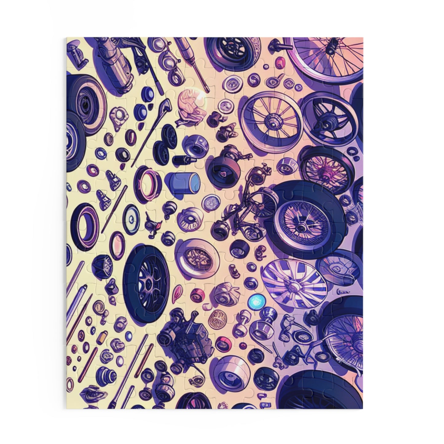 Vintage Auto Parts Puzzle - 120, 252, 500-Piece Jigsaw for Car Enthusiasts