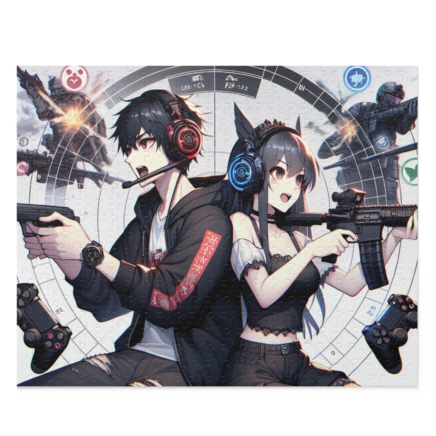 Gaming Couple Puzzle - 120, 252, 500-Piece Anime Art