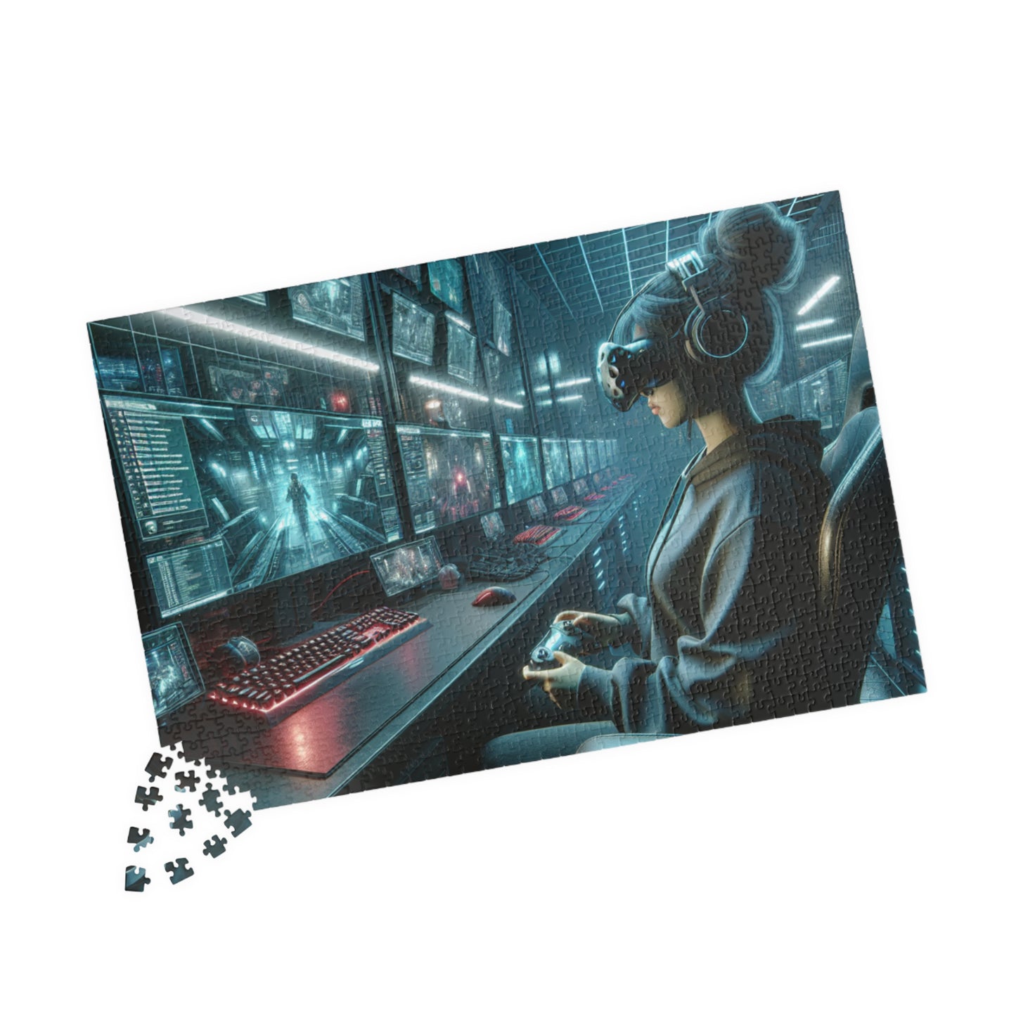 Gaming Girl Aesthetic Puzzle - 110, 252, 520, 1014-Piece Options | Perfect Gift for Gamers and Puzzle Lovers