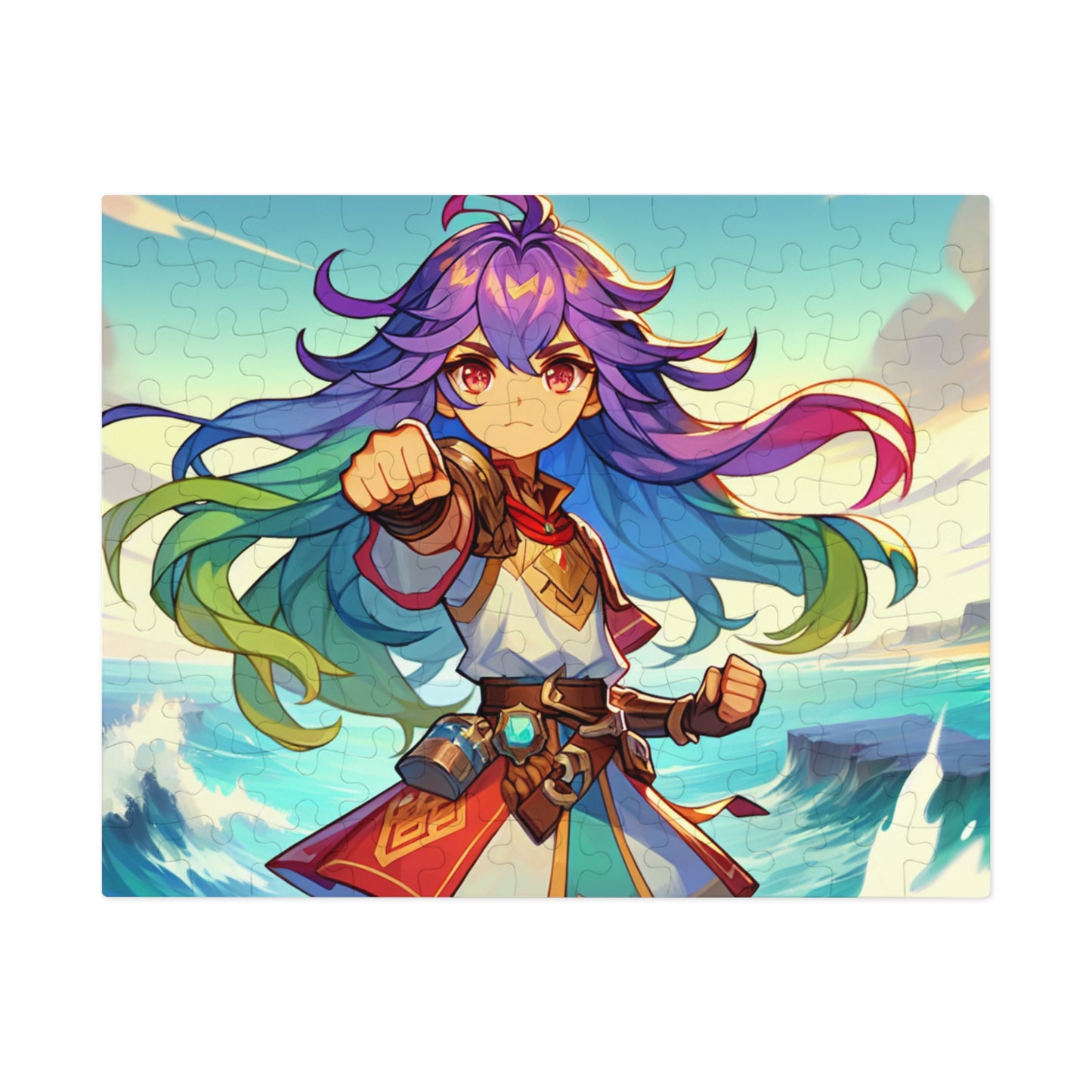 Gamer Girl Adventure-Themed Jigsaw Puzzle with Tin - Colorful Hero Design