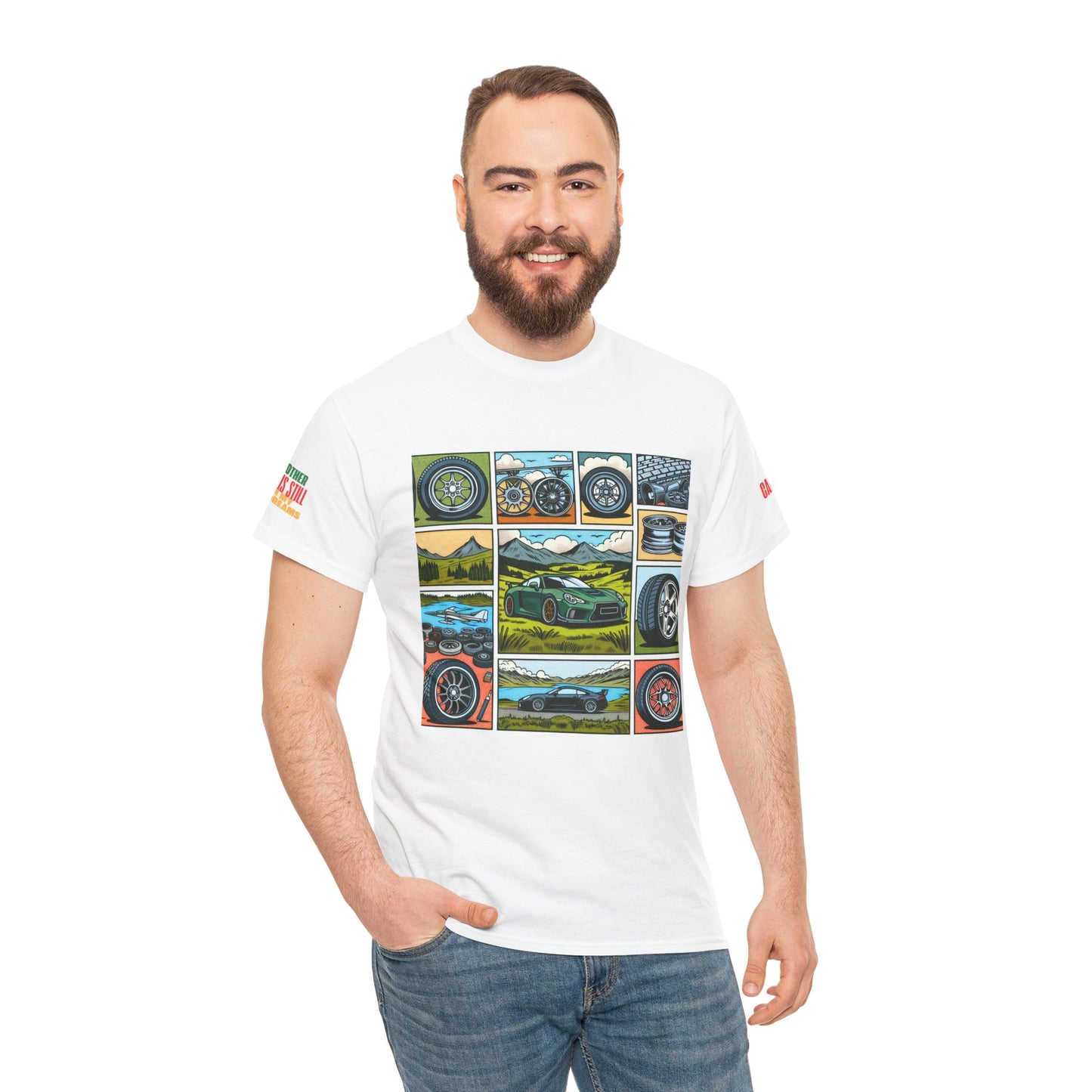 Retro Car Lover Unisex Heavy Cotton Tee for Car Enthusiasts