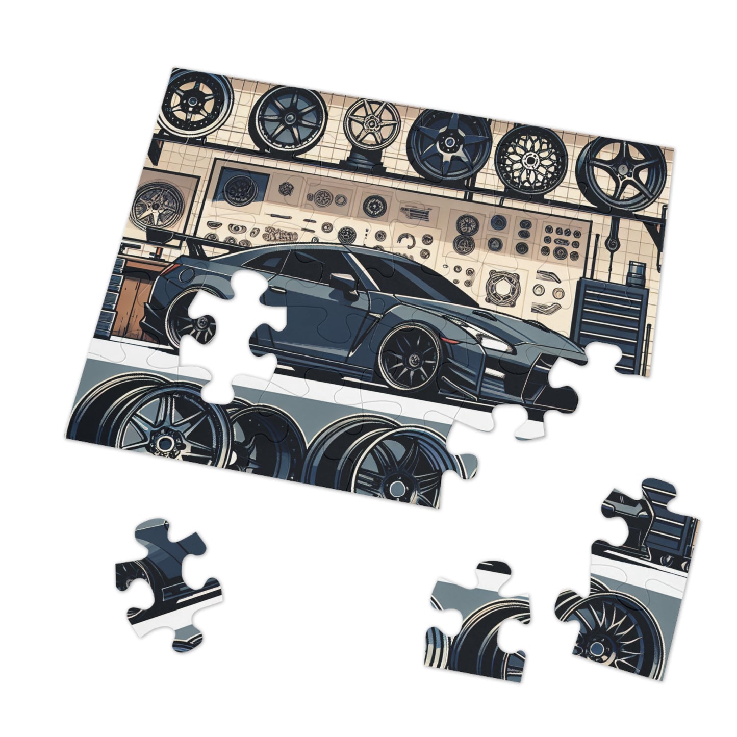 Automotive Enthusiast Jigsaw Puzzle with Tin - Perfect Gift for Car Lovers