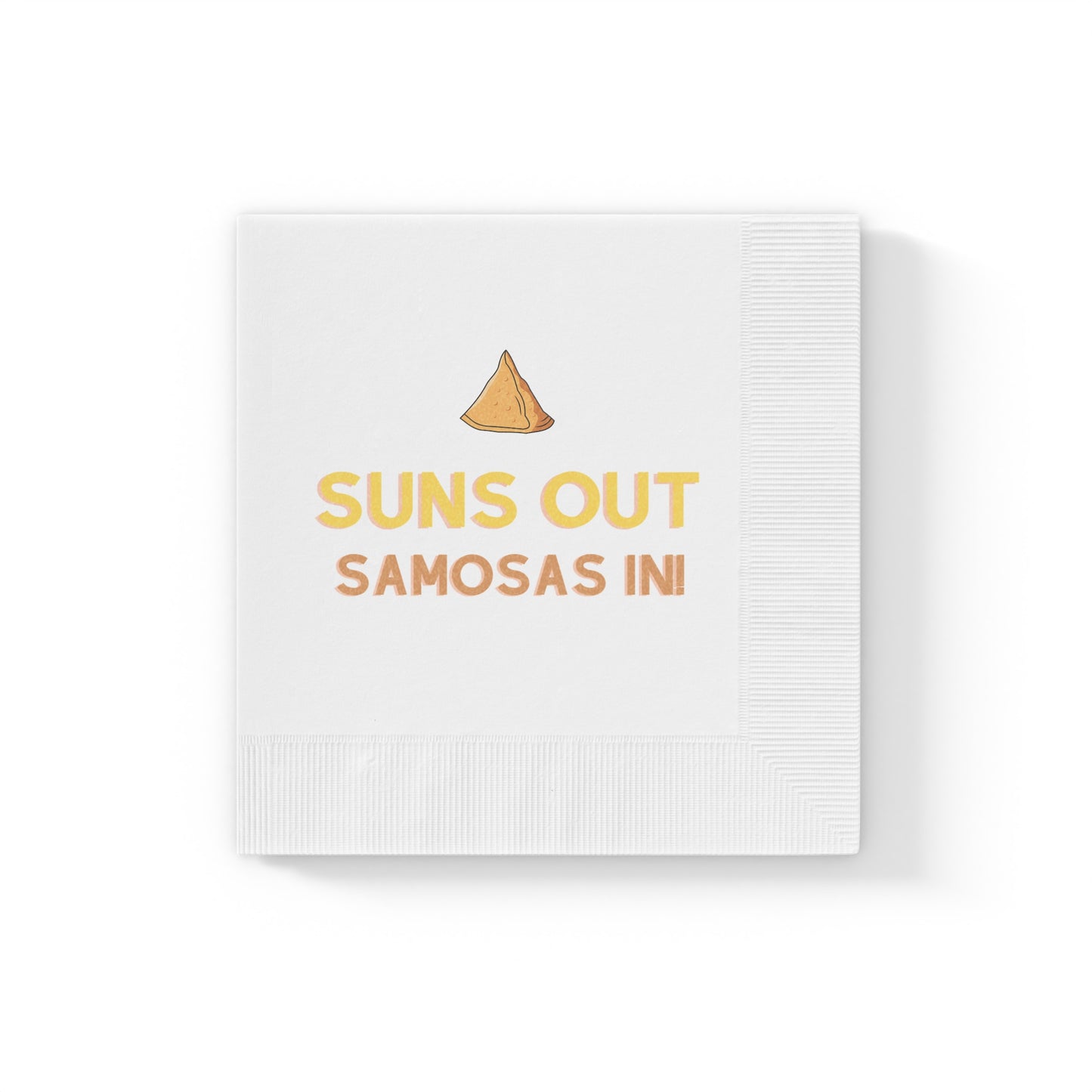 Suns Out Samosas In! Napkins - Fun Party Decor for Summer Gatherings