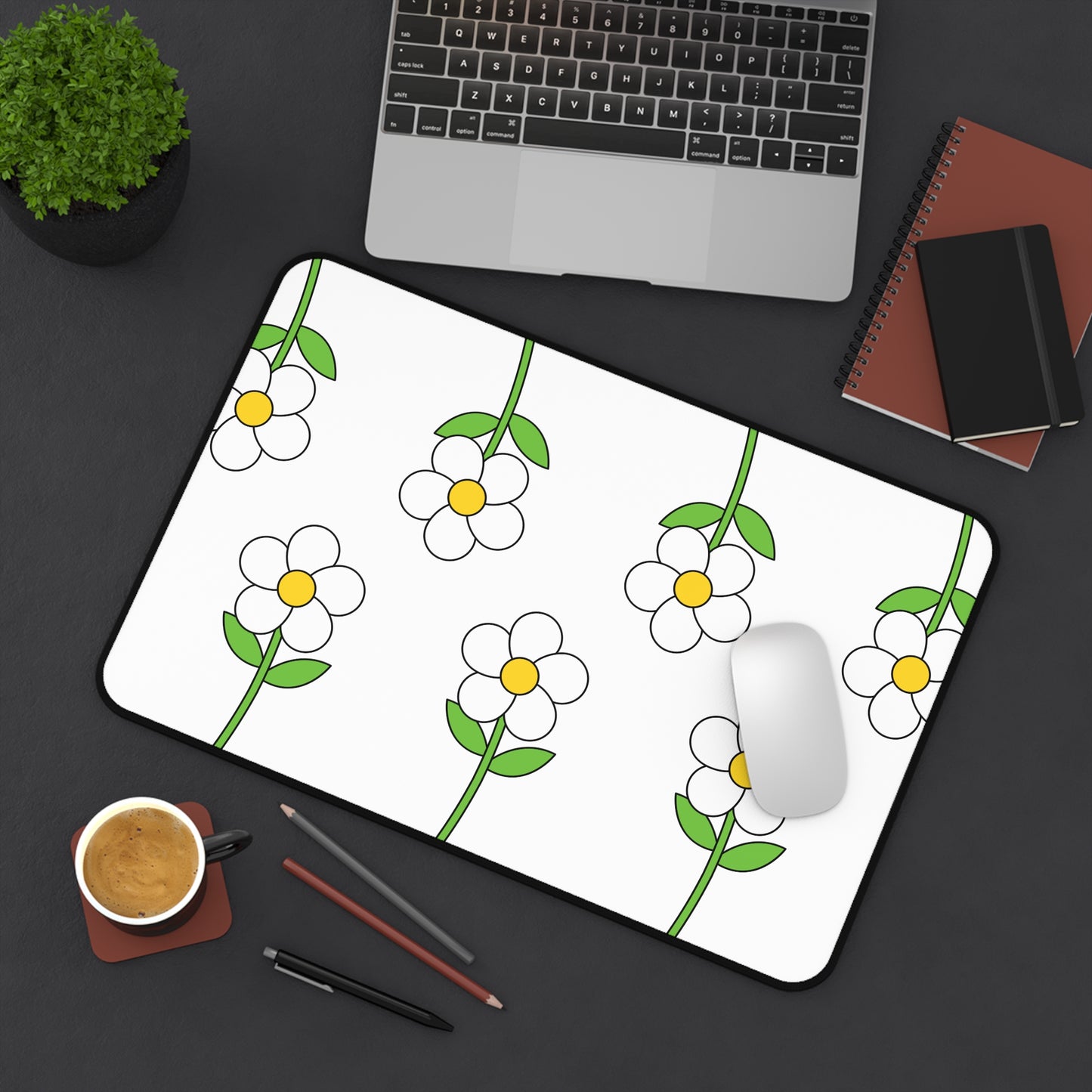Floral Desk Mat for Home Office - Stylish & Functional Workspace Decor Mouse Pad