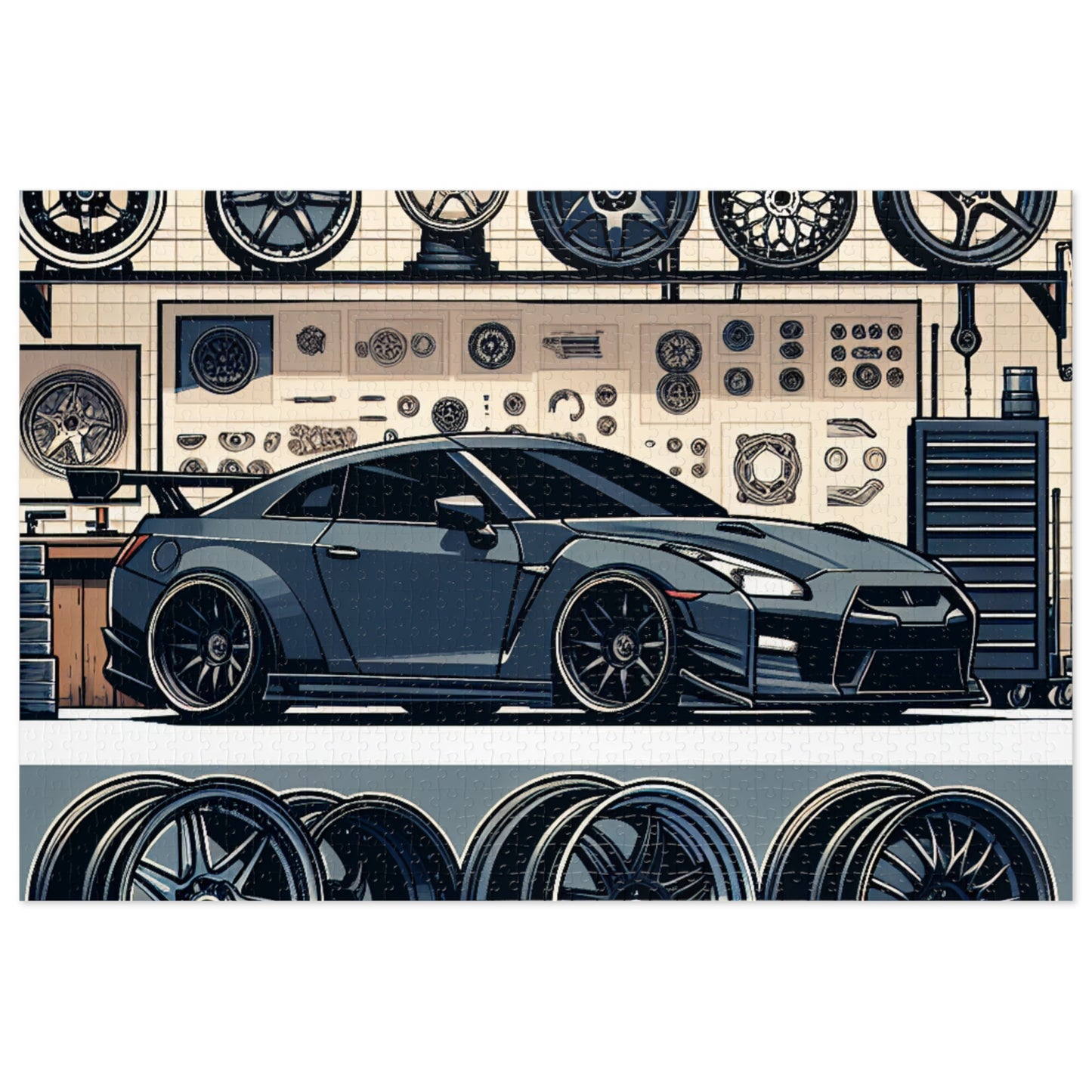 Automotive Enthusiast Jigsaw Puzzle with Tin - Perfect Gift for Car Lovers