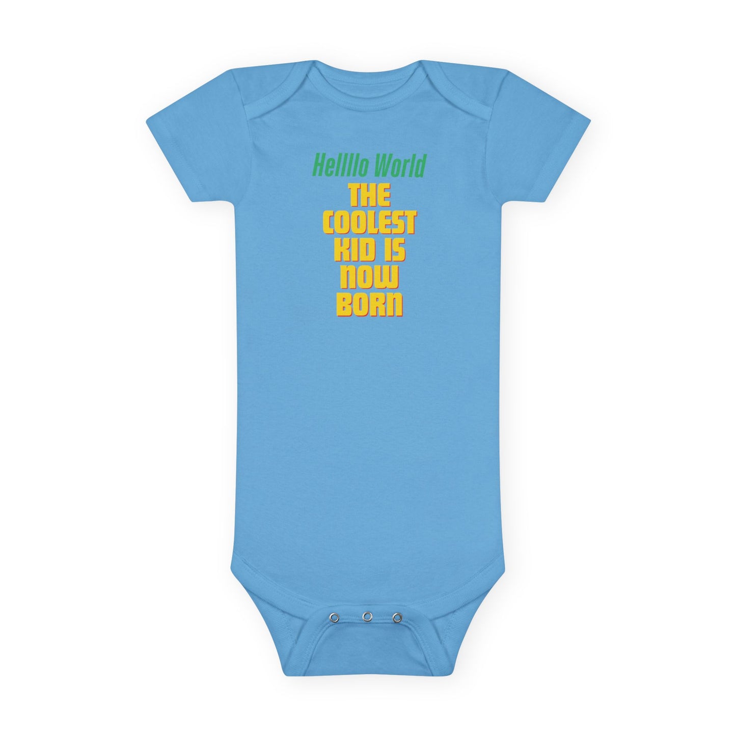 Coolest Kid Baby Onesie - Hello World Unisex Infant Bodysuit