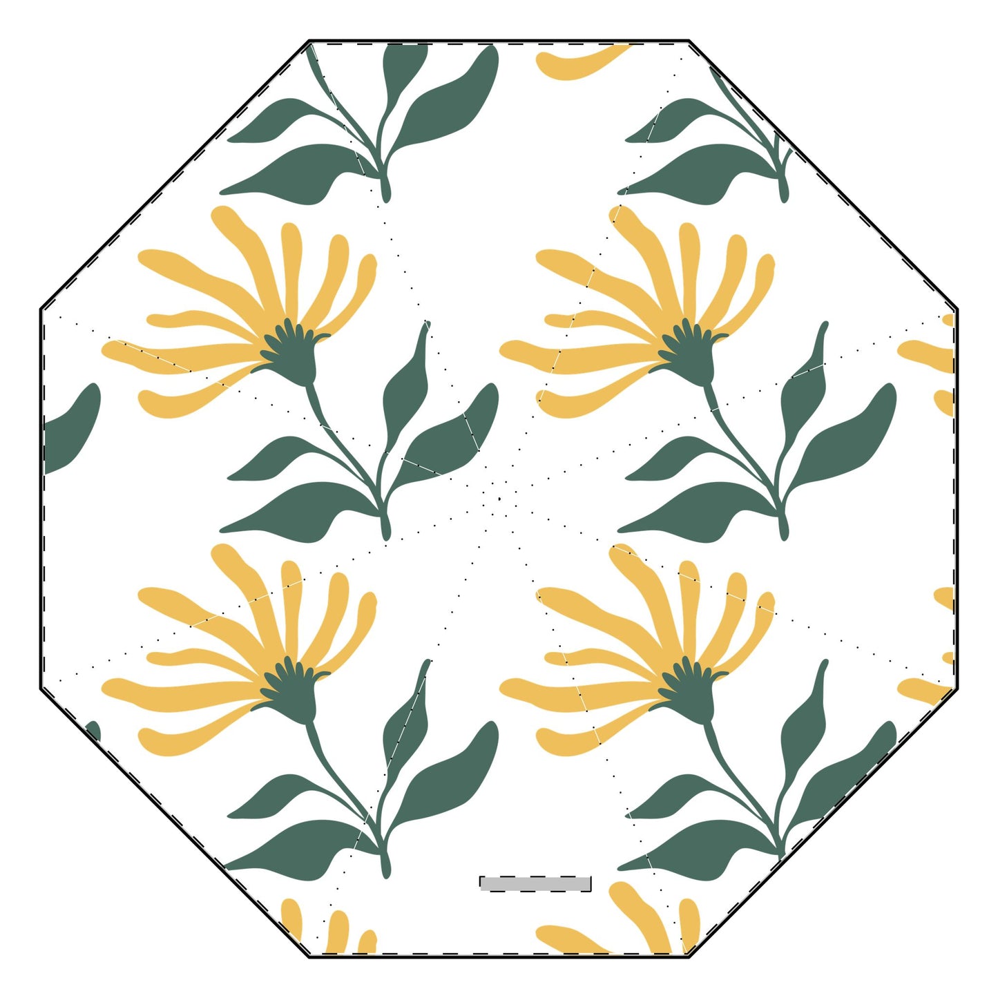 Floral Semi-Automatic Foldable Umbrella | Stylish and Compact Rain Gear