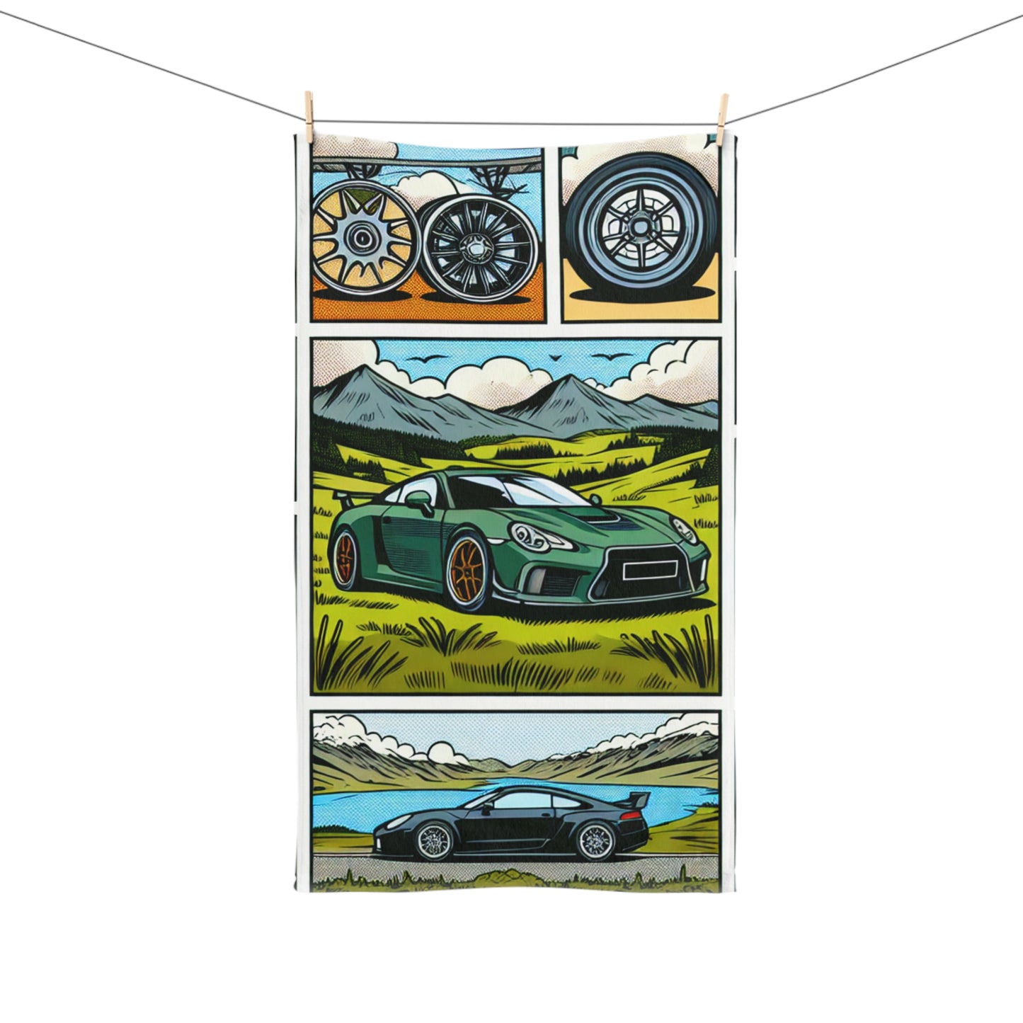 Automotive Adventure Hand Towel - Perfect for Car Enthusiasts