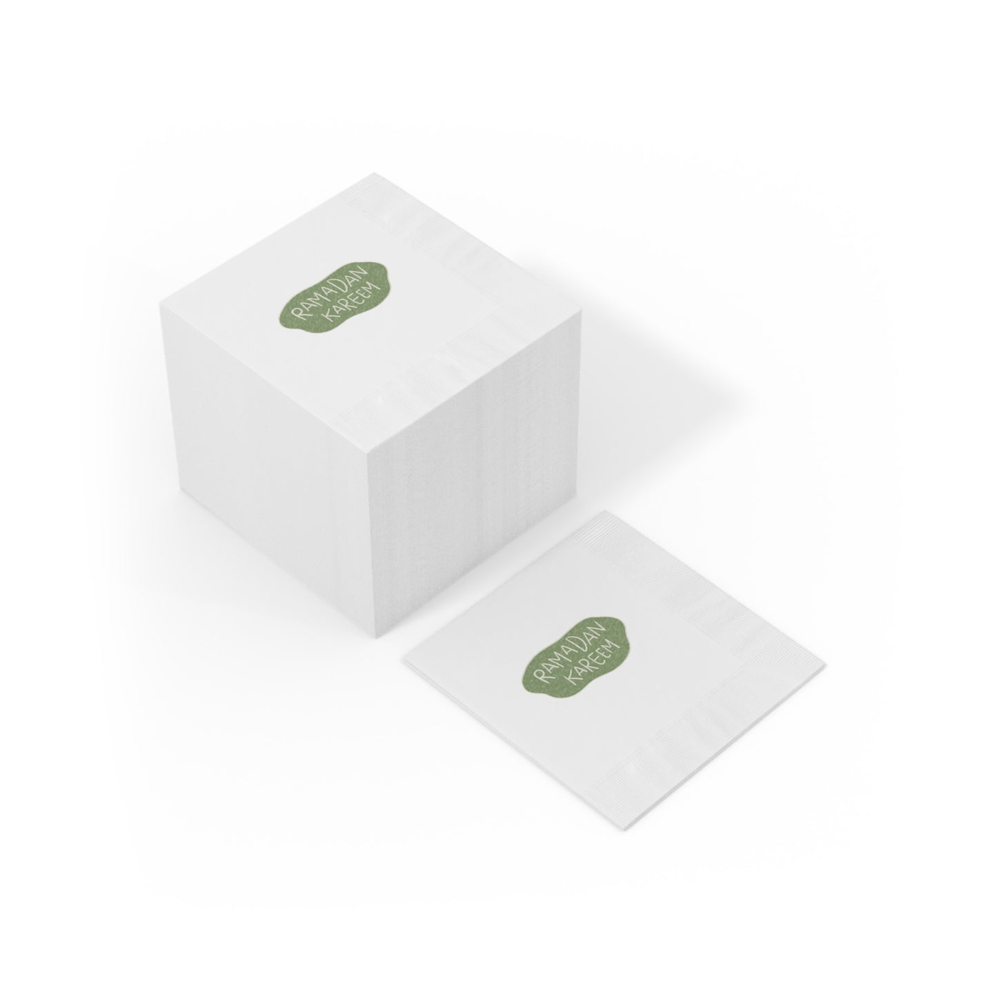 Ramadan Kareem White Coined Napkins