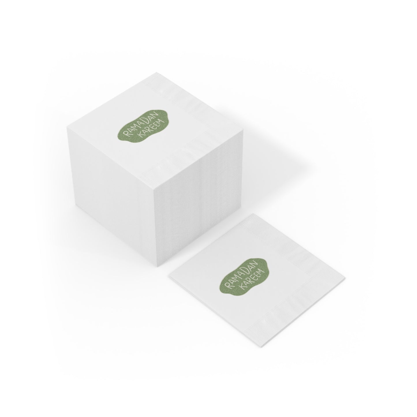 Ramadan Kareem White Coined Napkins