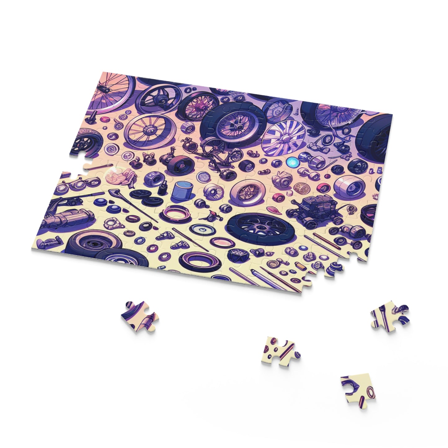 Vintage Auto Parts Puzzle - 120, 252, 500-Piece Jigsaw for Car Enthusiasts