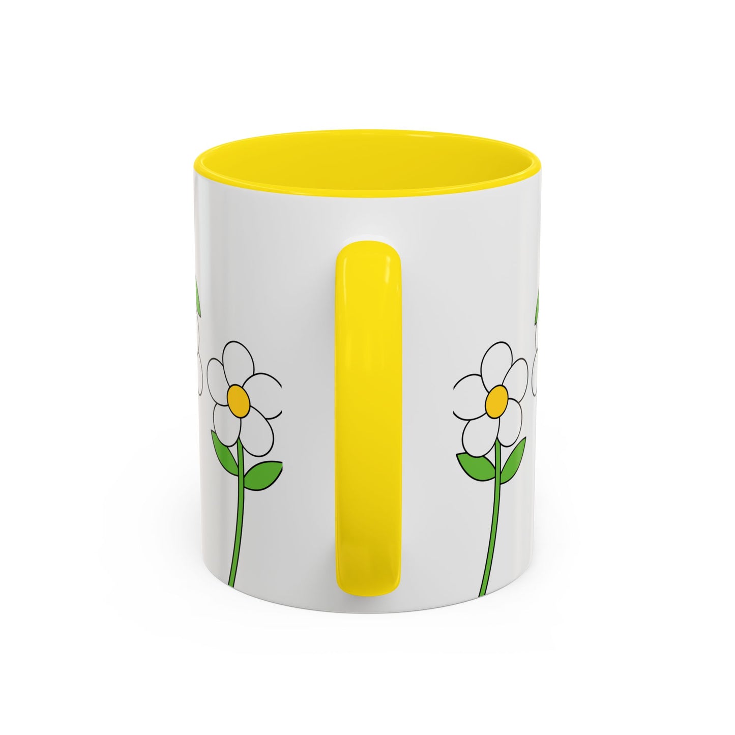 Floral Accent Coffee Mug - Elegant Blue Botanical Design - Perfect for Coffee Lovers and Gift Giving