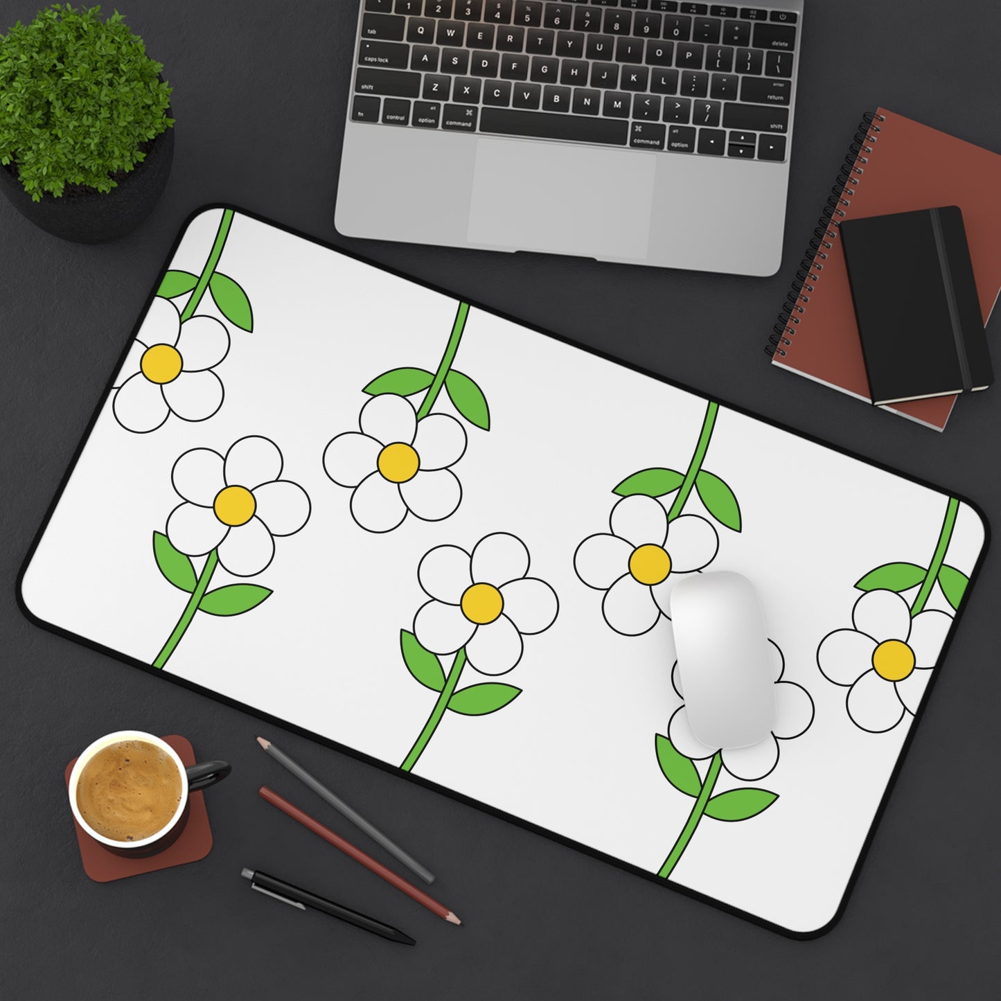 Floral Desk Mat for Home Office - Stylish & Functional Workspace Decor Mouse Pad