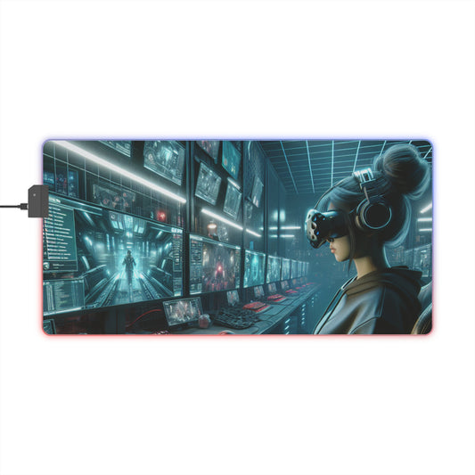 Illuminated Gaming Mouse Pad | LED RGB Light For Ultimate Gamer Experience - Gamer Girl