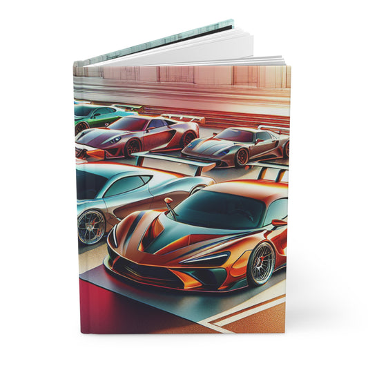 Sportscar Lover's Hardcover Journal - Matte Finish, Perfect for Vehicle Enthusiasts