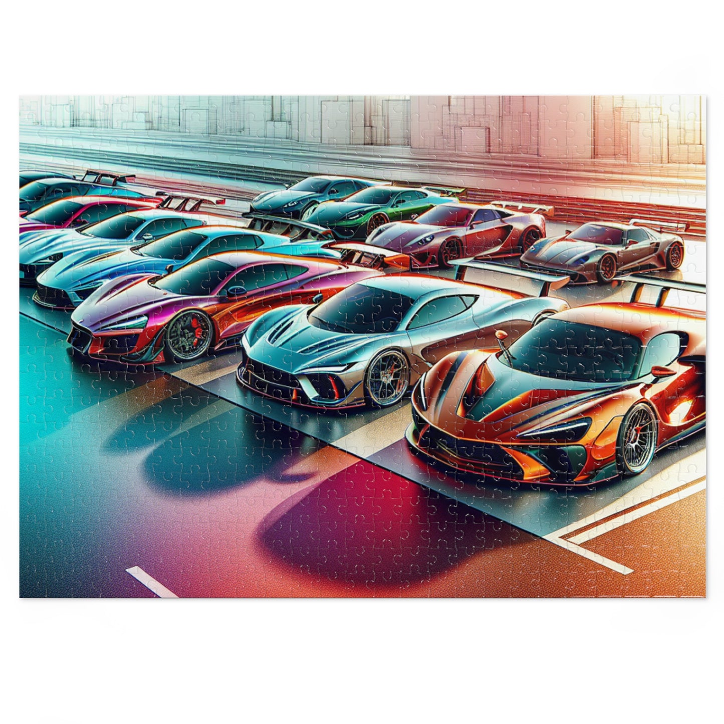 Luxury Sports Car Jigsaw Puzzle with Tin