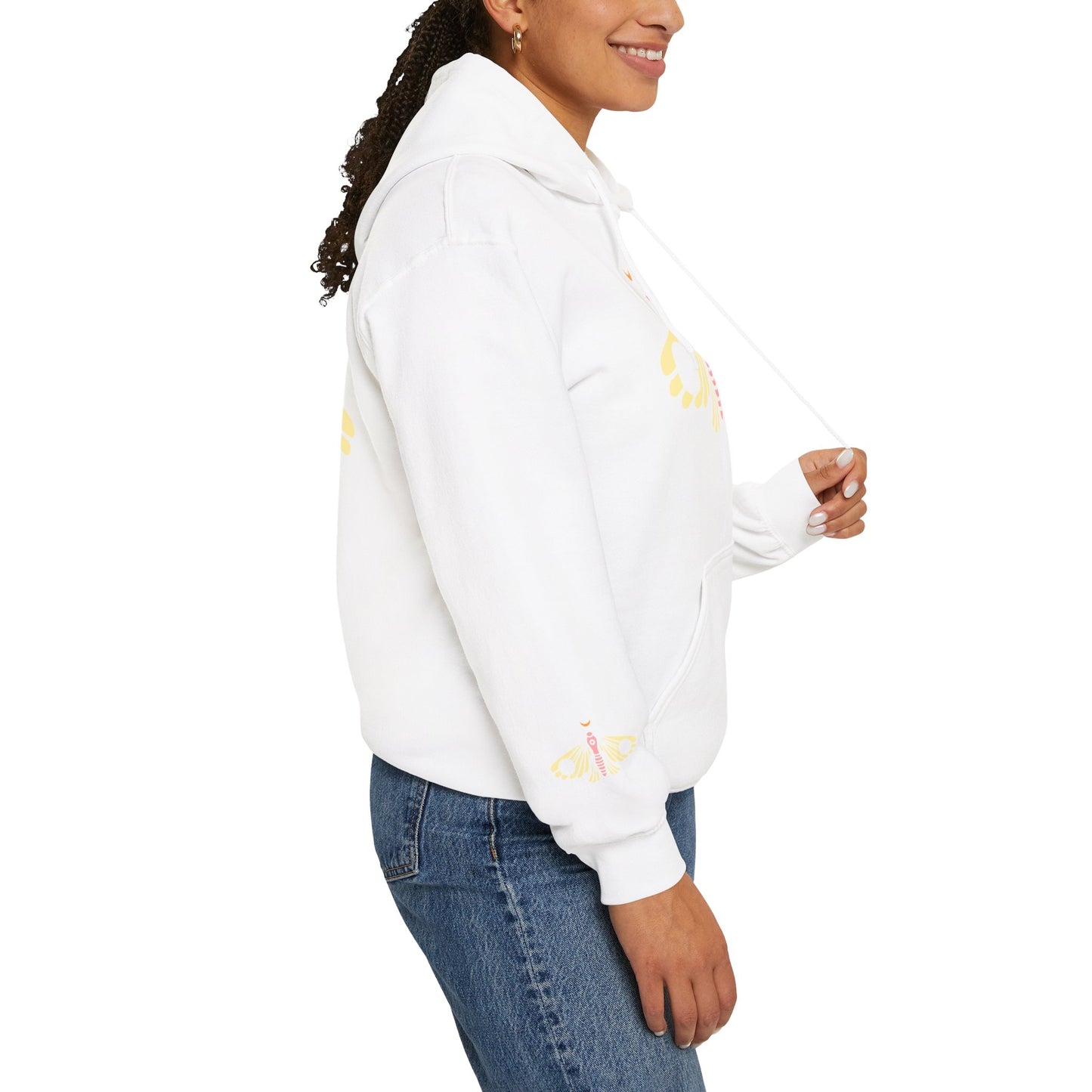 Dreamy Moth Unisex Hoodie - Cozy Streetwear for Nature Lovers