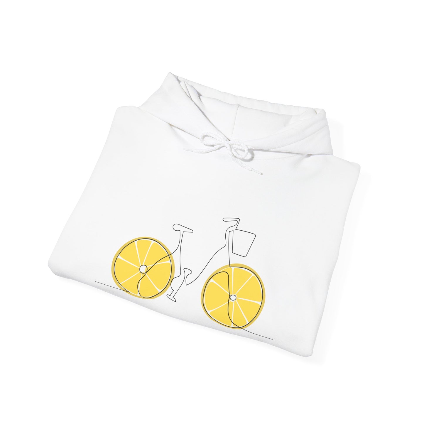 Lemon Bicycle Unisex Hoodie - Sweet and Refreshing Style for Summer Adventures
