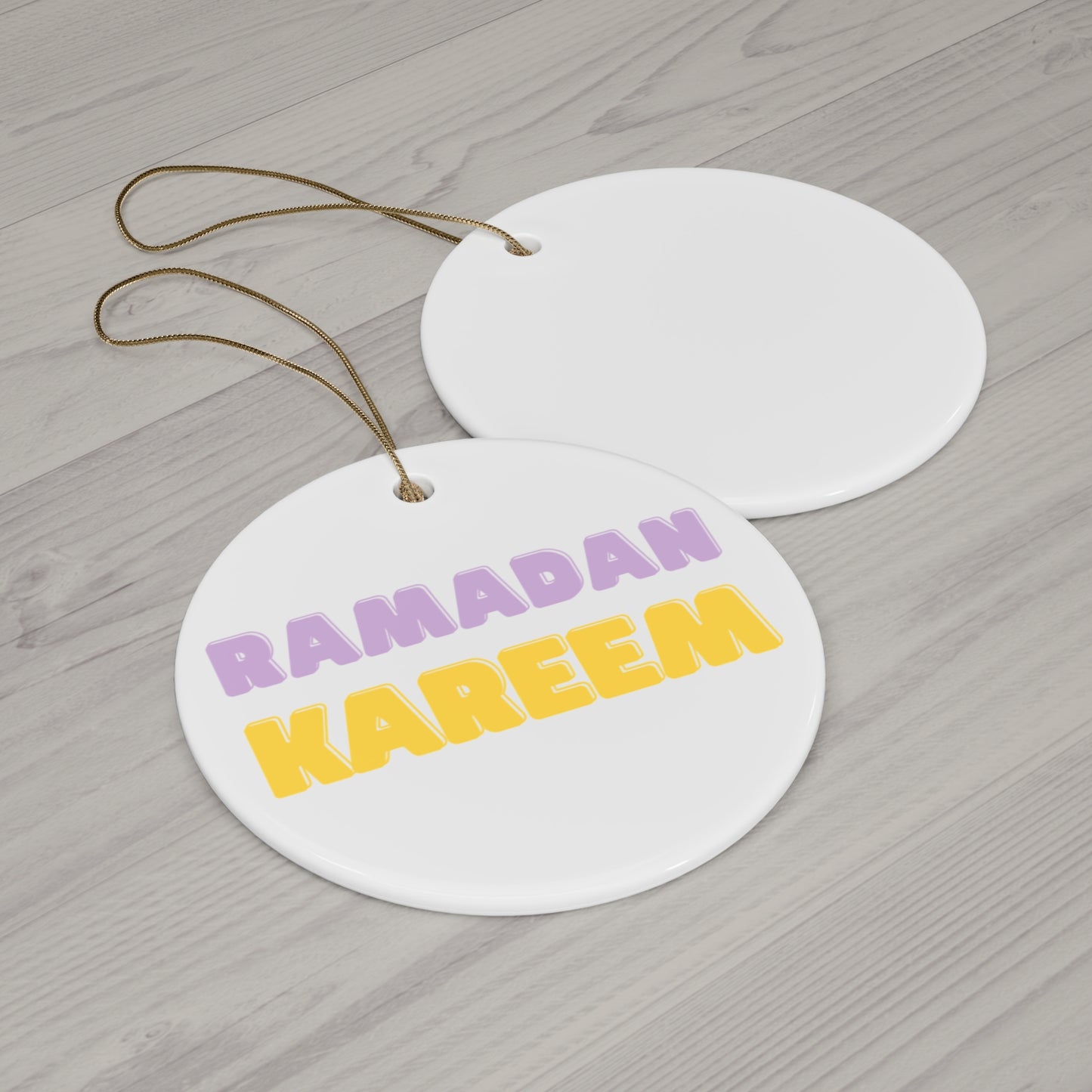 Ramadan Kareem Ceramic Ornament - Festive Home Decor for Celebrating Ramadan