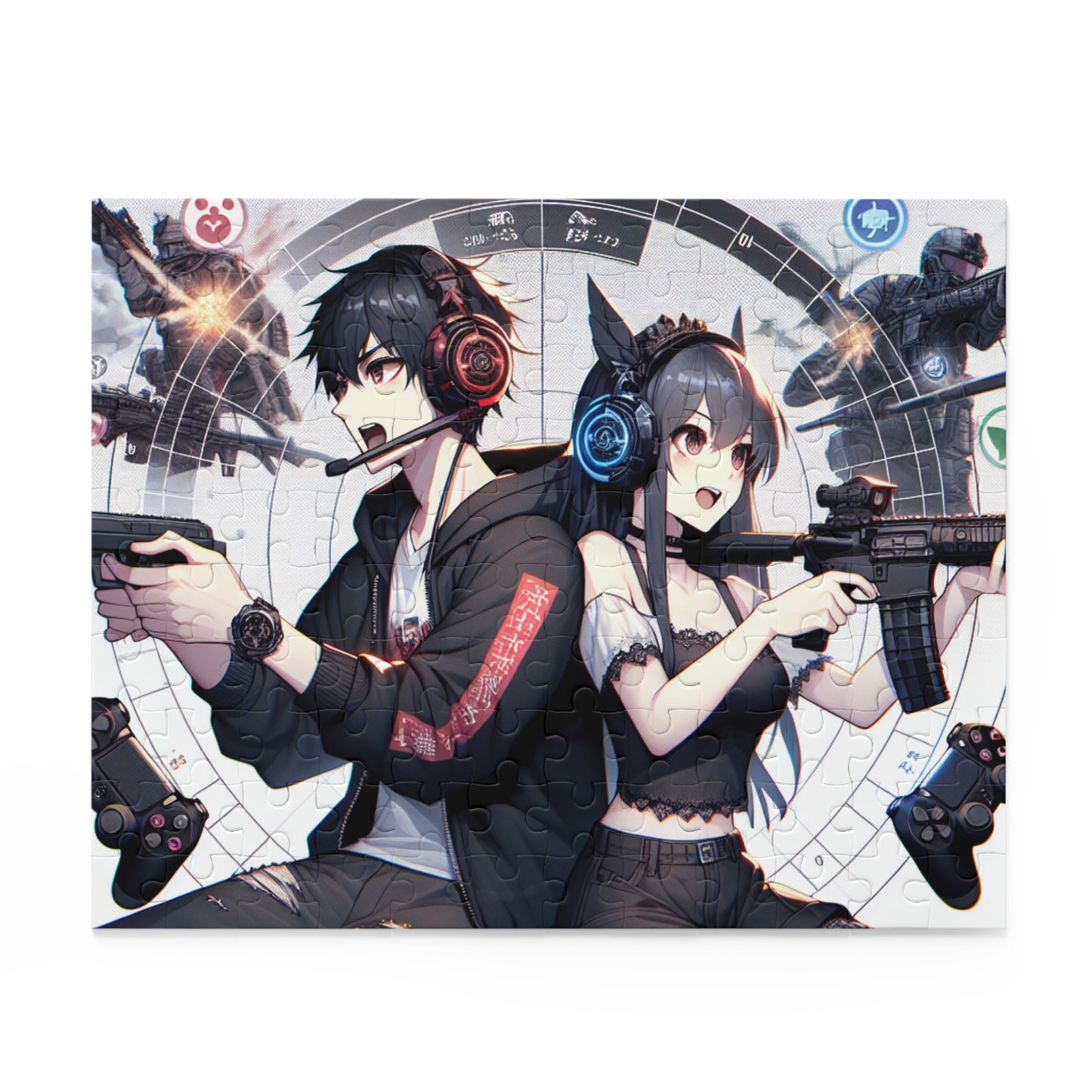 Gaming Couple Puzzle - 120, 252, 500-Piece Anime Art