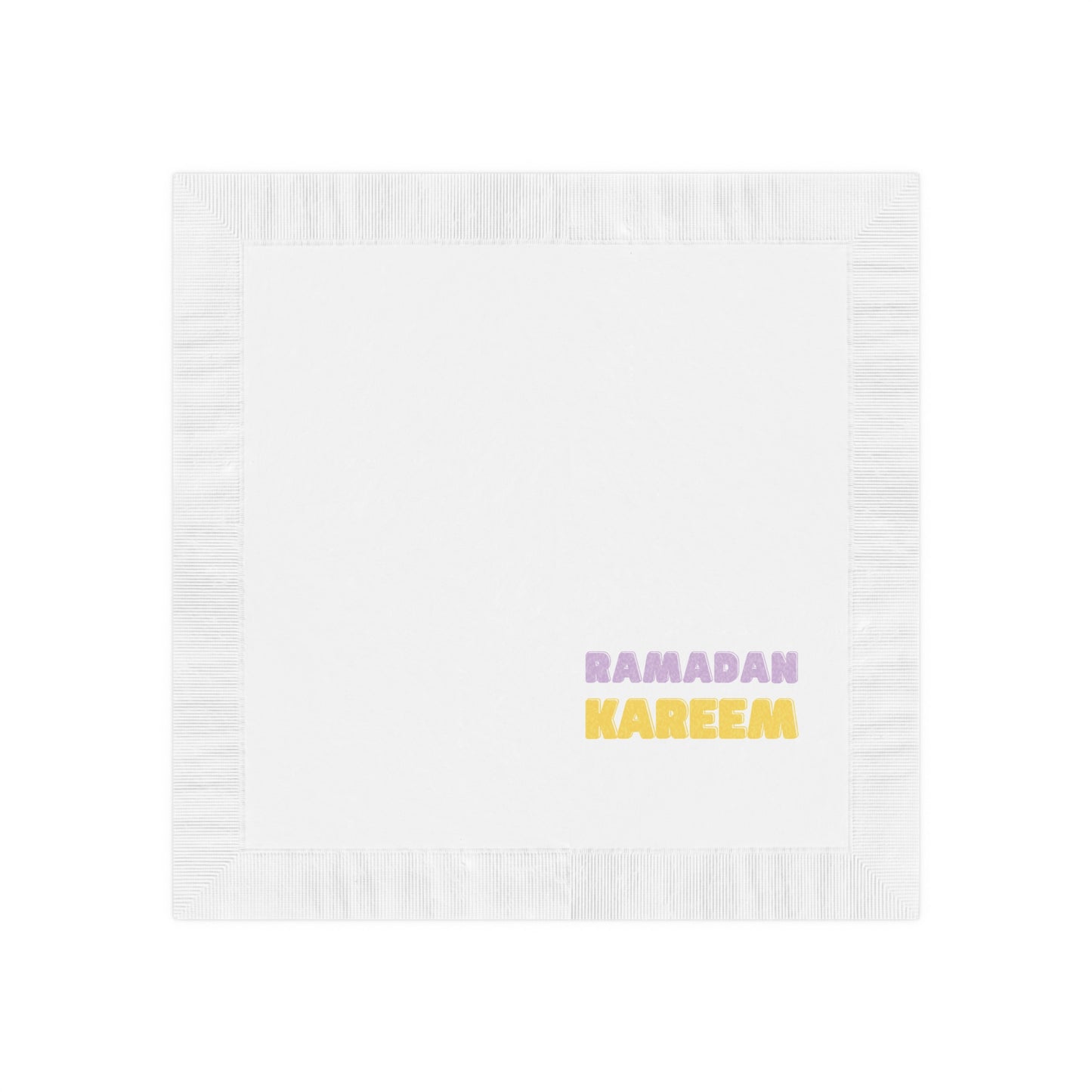 Ramadan Kareem Coined Napkins - Elegant White Napkins for Celebrations