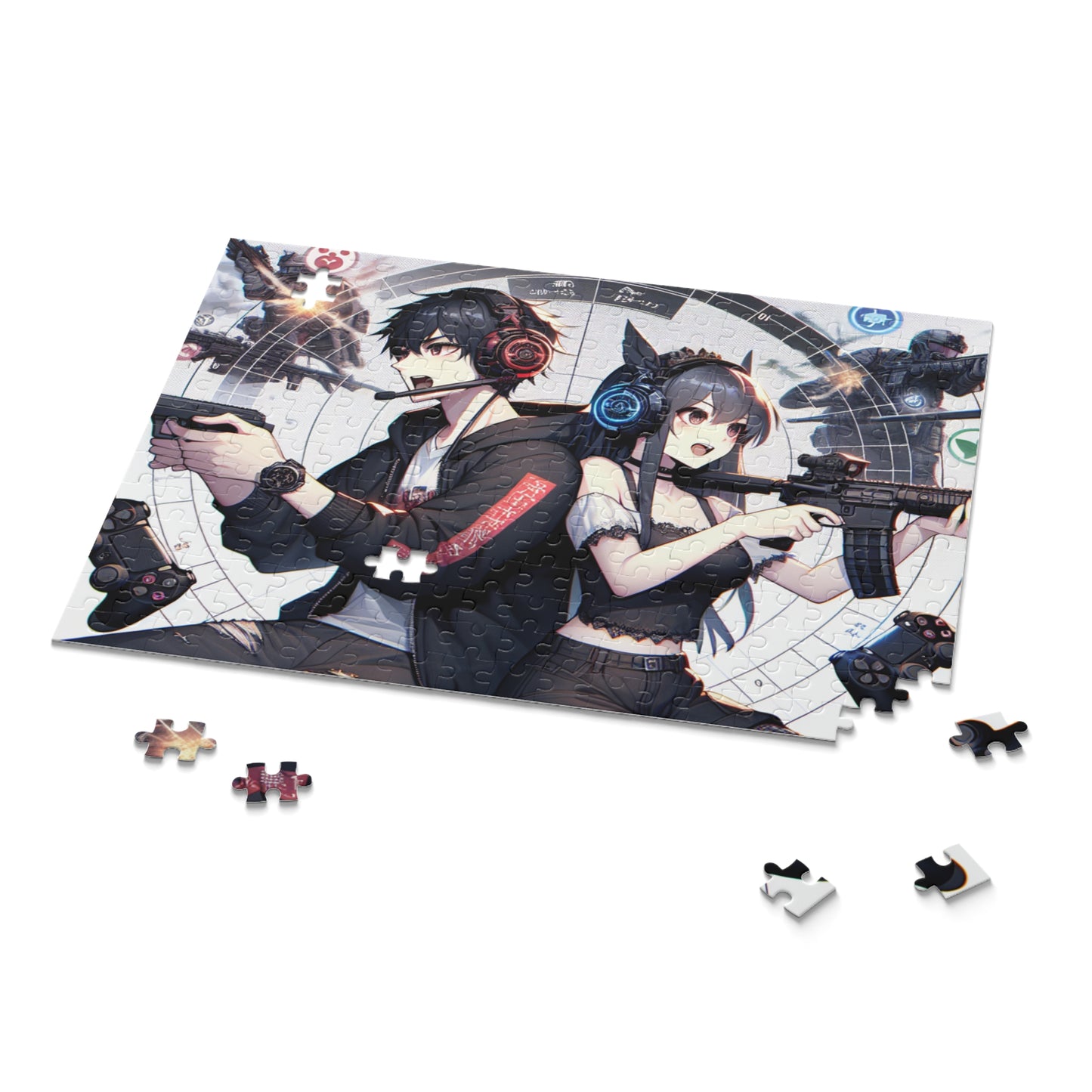 Gaming Couple Puzzle - 120, 252, 500-Piece Anime Art