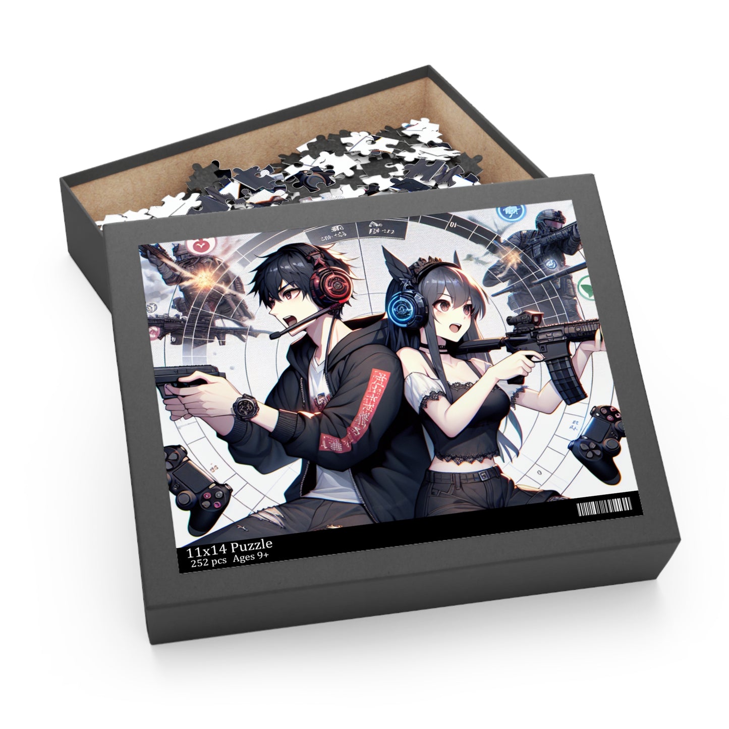 Gaming Couple Puzzle - 120, 252, 500-Piece Anime Art