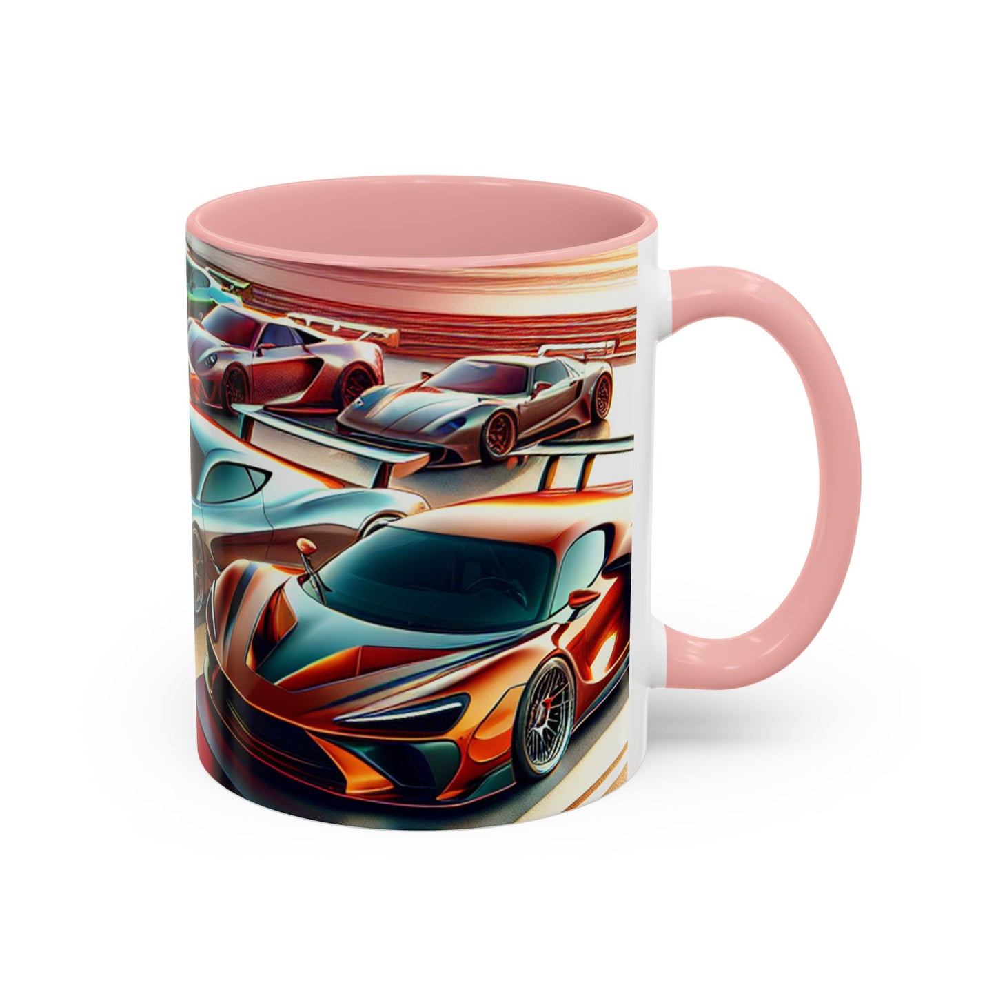 Racing Passion Accent Coffee Mug - Perfect Gift for Car Enthusiasts