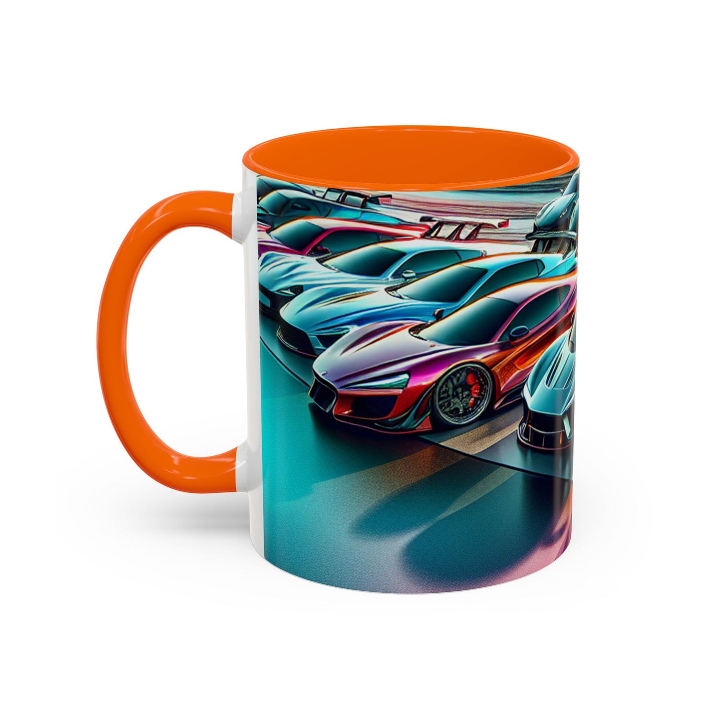 Racing Passion Accent Coffee Mug - Perfect Gift for Car Enthusiasts
