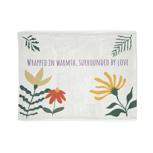 30" Wrapped in Warmth Floral Blanket - Cozy Polyester Throw for Love and Comfort