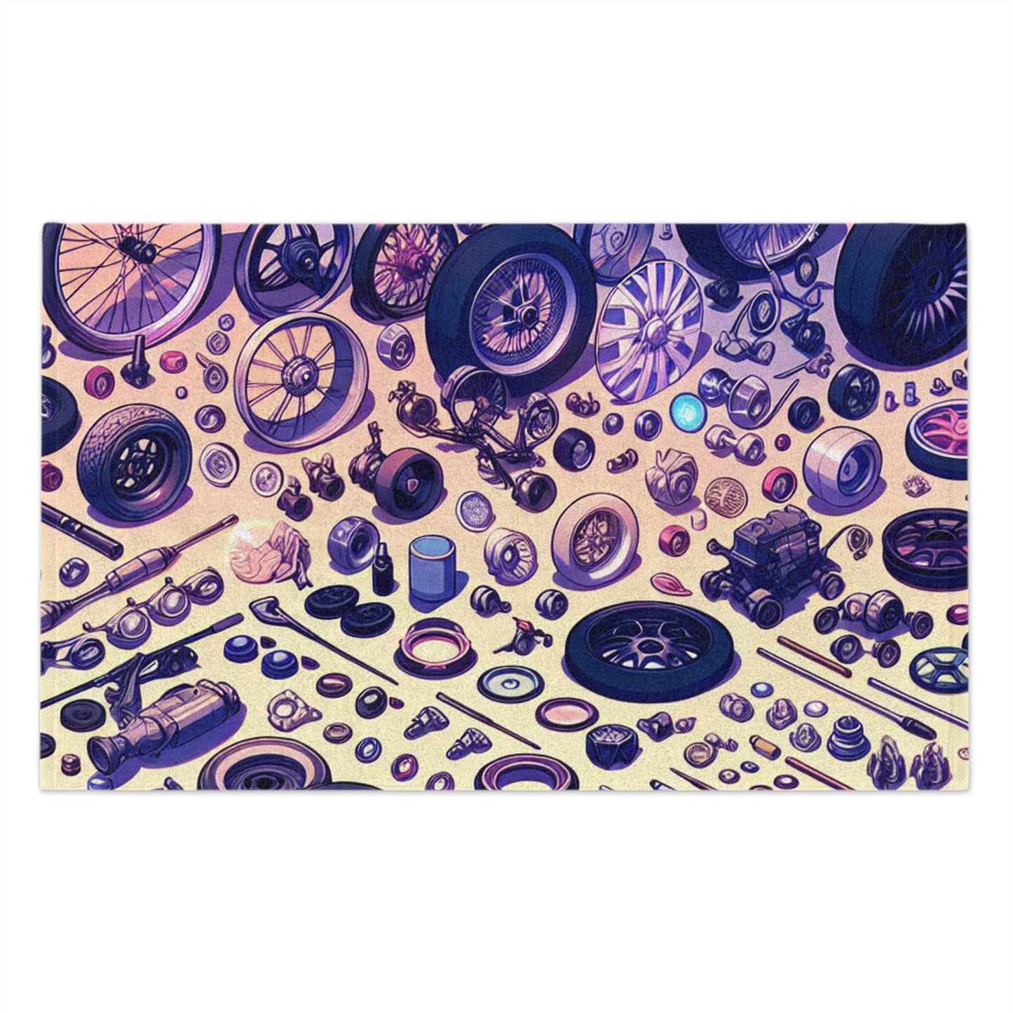 Automotive Art Rally Towel - 11x18 Enthusiast Car Gear Gift