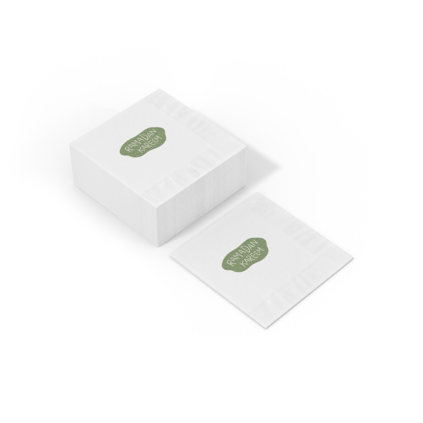 Ramadan Kareem White Coined Napkins