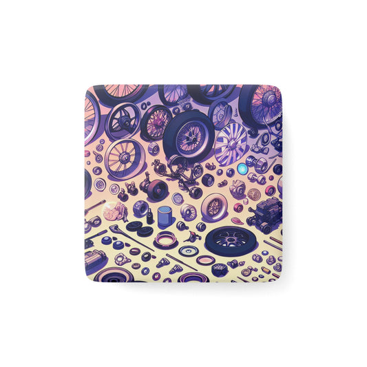 Automotive Parts Porcelain Magnet - Vibrant Collection for Car Enthusiasts