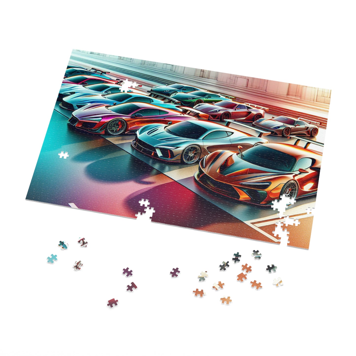 Luxury Sports Car Jigsaw Puzzle with Tin