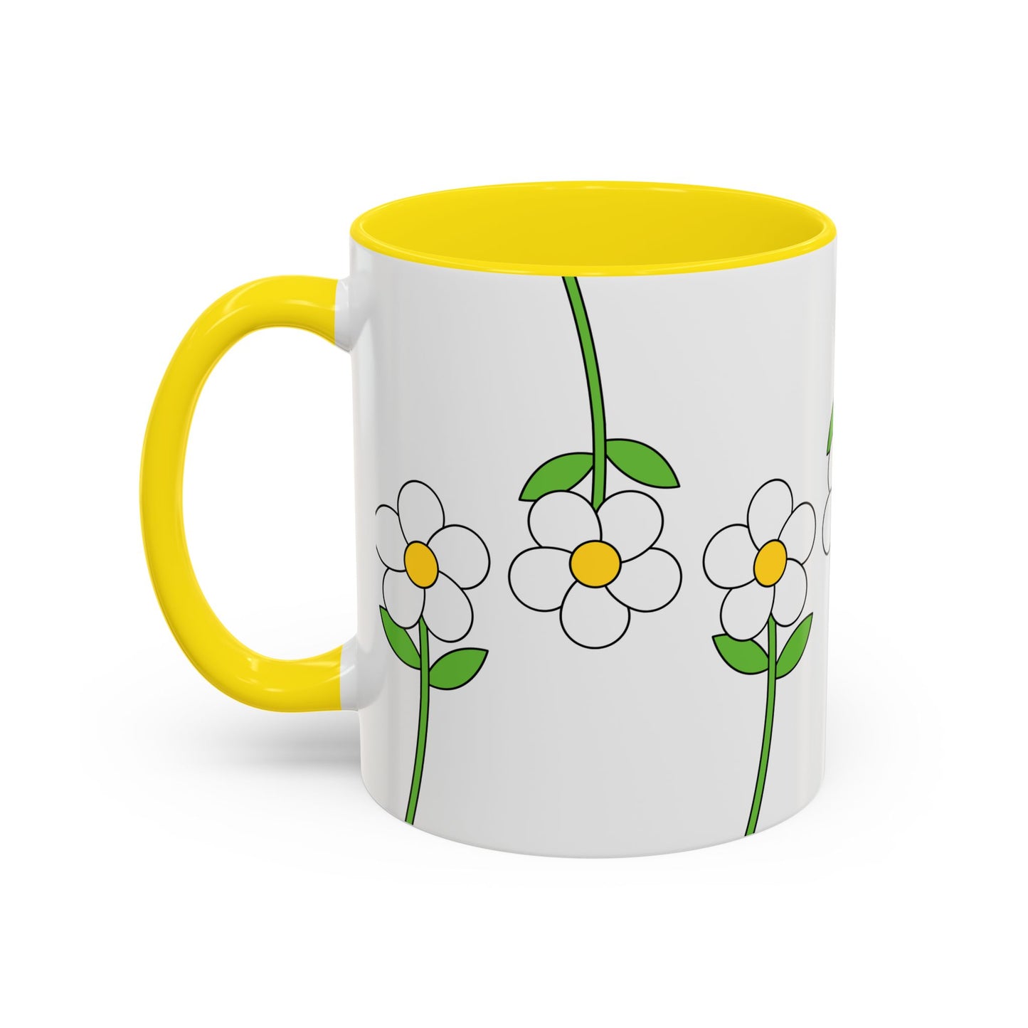Floral Accent Coffee Mug - Elegant Blue Botanical Design - Perfect for Coffee Lovers and Gift Giving