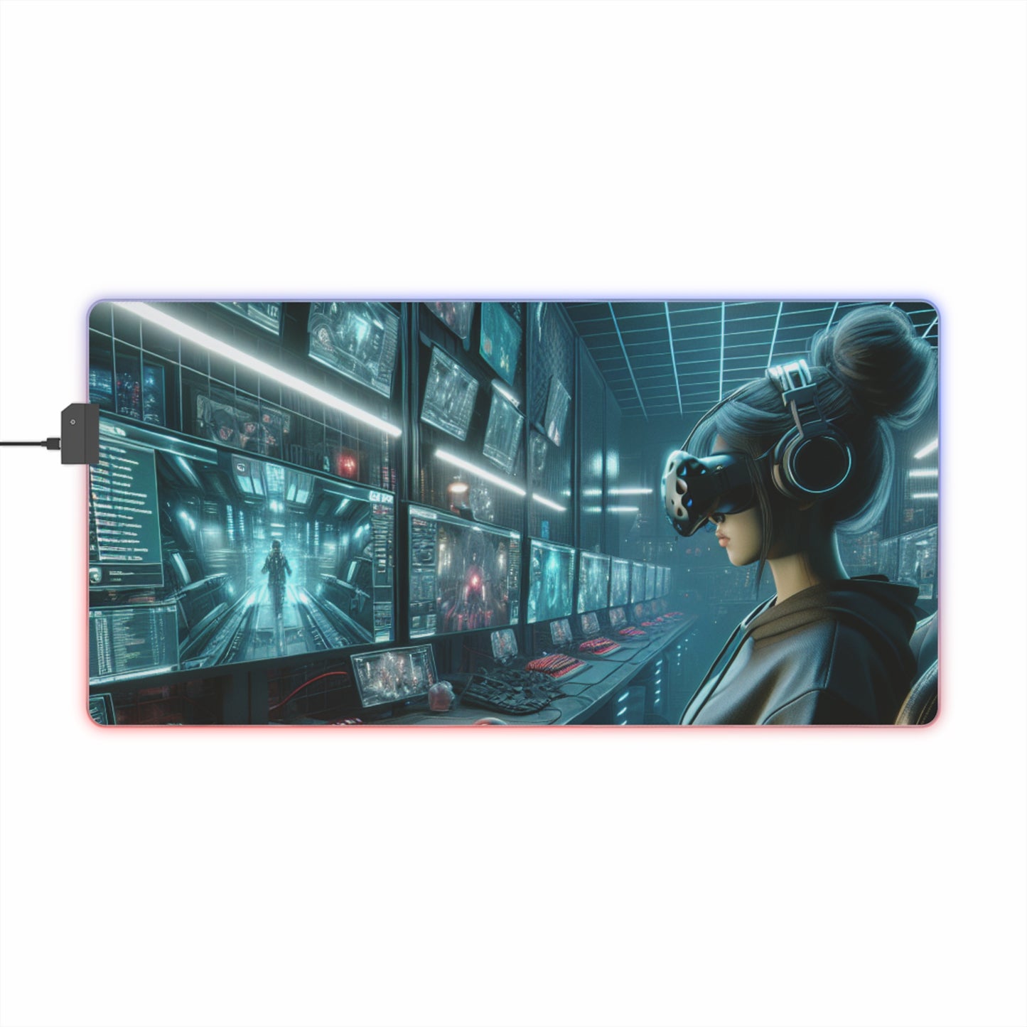 Illuminated Gaming Mouse Pad | LED RGB Light For Ultimate Gamer Experience - Gamer Girl