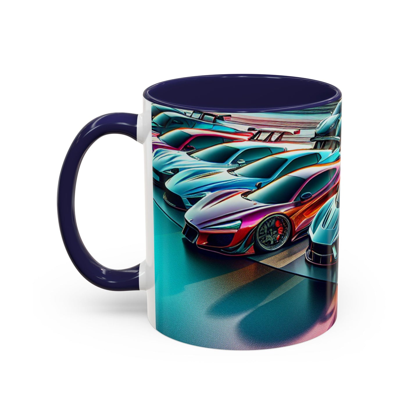 Racing Passion Accent Coffee Mug - Perfect Gift for Car Enthusiasts
