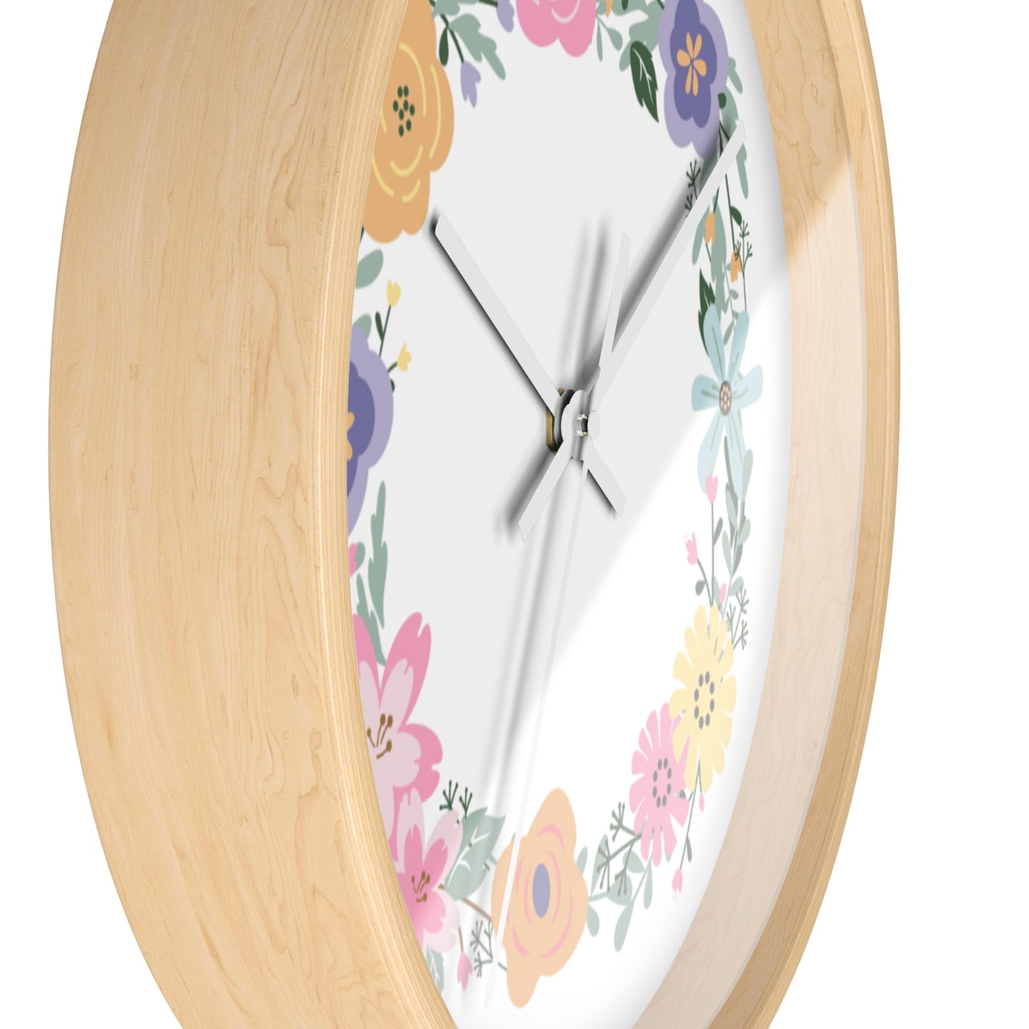 Floral Bloom Wall Clock - Feminine Decor for Home & Office