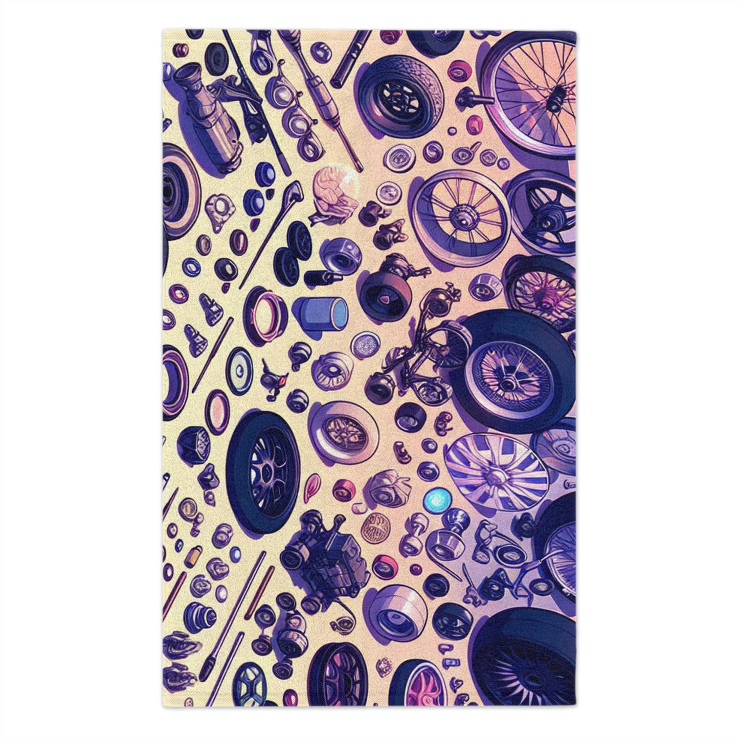 Automotive Art Rally Towel - 11x18 Enthusiast Car Gear Gift