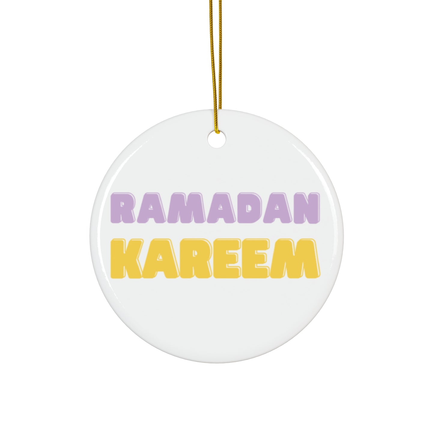 Ramadan Kareem Ceramic Ornament - Festive Home Decor for Celebrating Ramadan