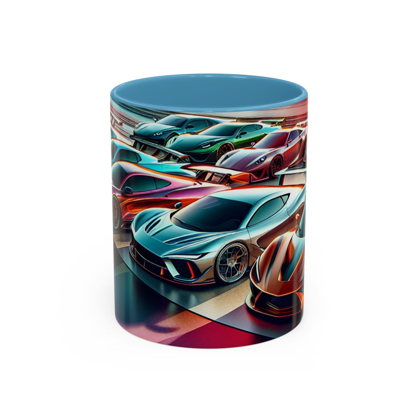 Racing Passion Accent Coffee Mug - Perfect Gift for Car Enthusiasts