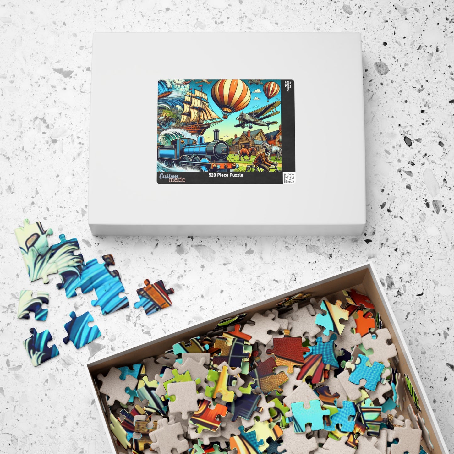 Adventure-Themed Puzzle (110, 252, 520-piece) - Vintage Travel Experience