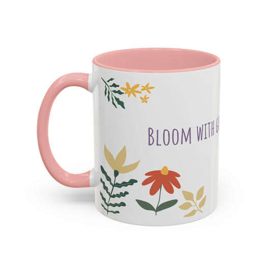 Inspirational Floral Accent Coffee Mug - Floral Bloom